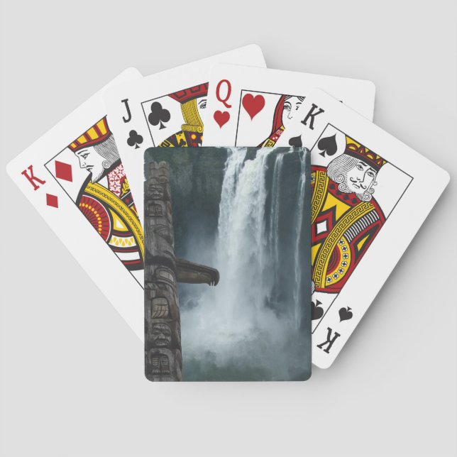 Native American Haida Totem Pole Card Deck Spel Kort (Baksidan)