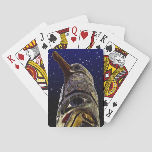 Native American Haida Totem Pole Card Deck Spelkort (Baksidan)