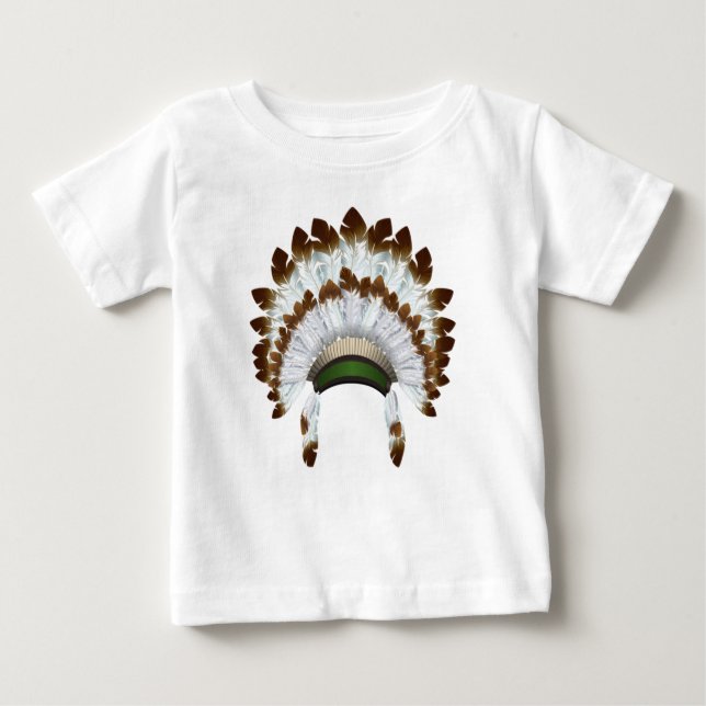 Native American Headdress T Shirt (Framsida)