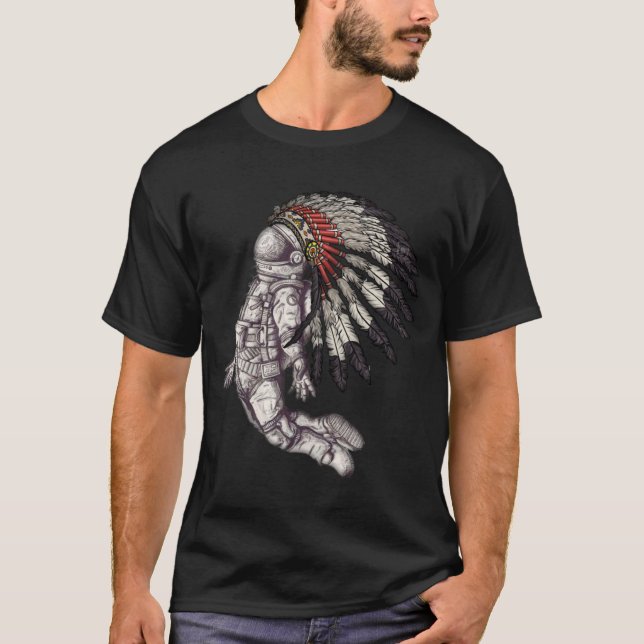 Native American Heritage Astronaut T Shirt (Framsida)