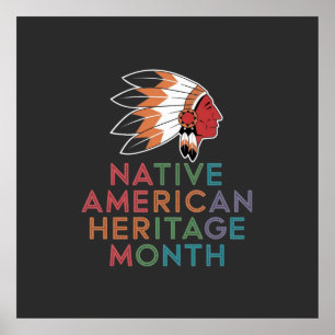 Native American Heritage Monde Honoring Culture Poster