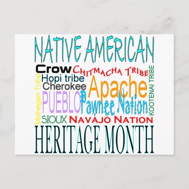 Native American Heritage Month Vykort (Framsida)