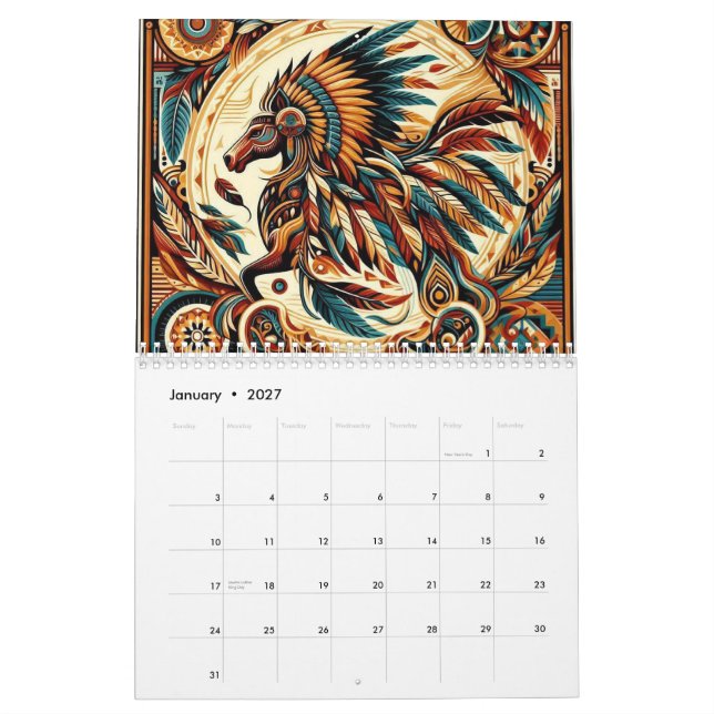 Native American Horse Kalender (Jan 2027)