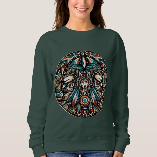 Native American Hundar T Shirt (Framsida)