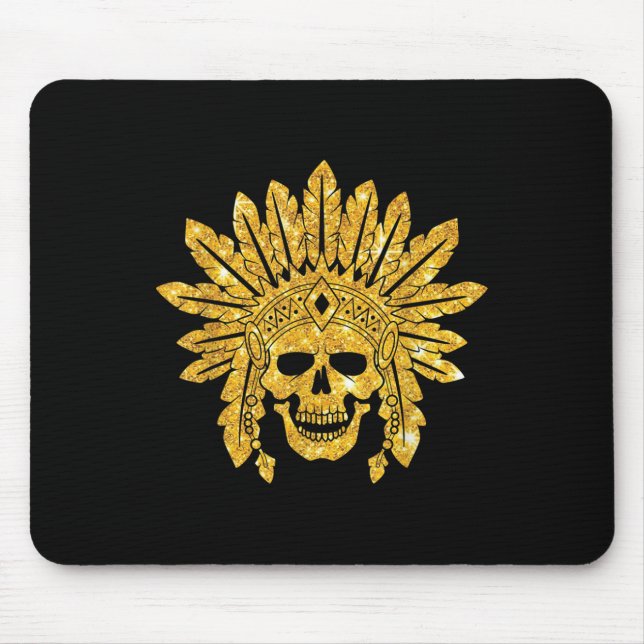 Native American - Indian - Skull - giltig - Krig Musmatta (Framsidan)