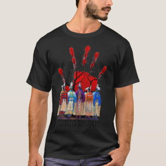 Native American Indigenous Red Hand Women Gifts  T Shirt