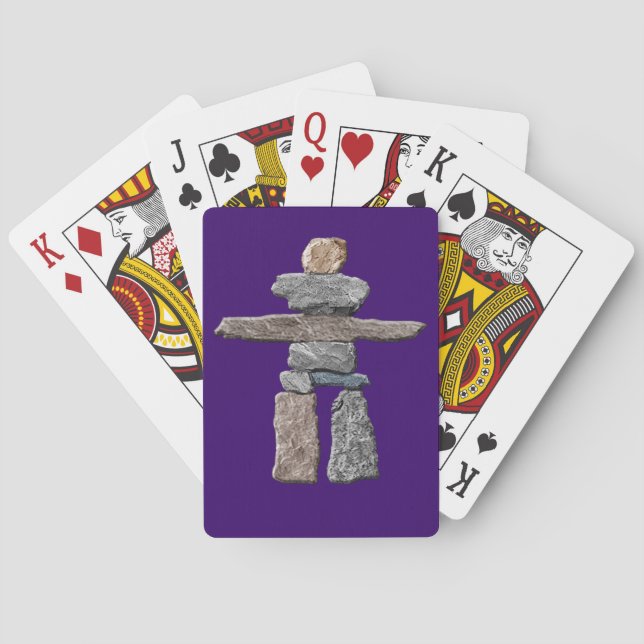 Native American Inuit Eskimo Inukshuk Casinokort (Baksidan)