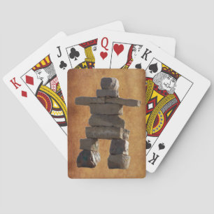 Native American Inuit Eskimo Inukshuk Spel Kort