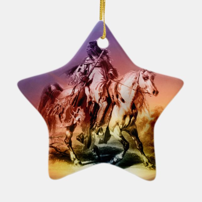 Native American Julgransprydnad Keramik (Baksidan)