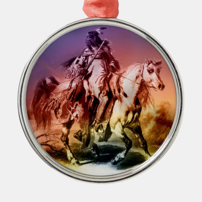 Native American Julgransprydnad Metall (Framsidan)