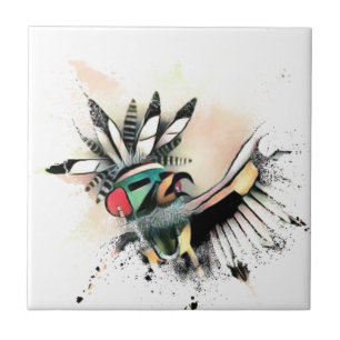 Native American Kachina Dancer Kakelplatta