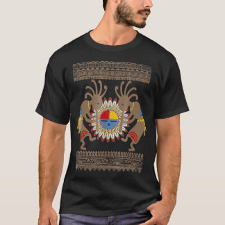 Native American Kachina Kokopelli Musicans 2 T Shirt