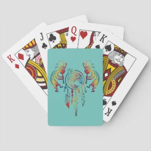 Native American Kokopelli Whale Dreamcatcher 1 Casinokort