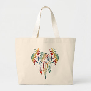 Native American Kokopelli Whale Dreamcatcher 1 Jumbo Tygkasse