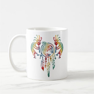 Native American Kokopelli Whale Dreamcatcher 1 Kaffemugg