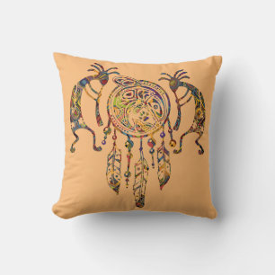 Native American Kokopelli Whale Dreamcatcher 2 Kudde