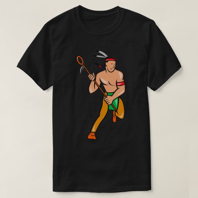 Native American Lacrosse 5 T Shirt (Design framsida)