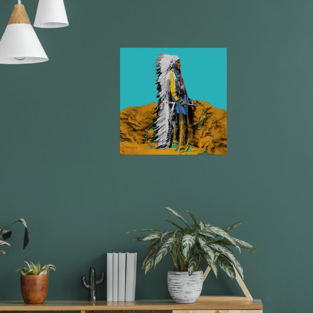 Native American Lakota Sioux Poster (Vardagsrum 1)