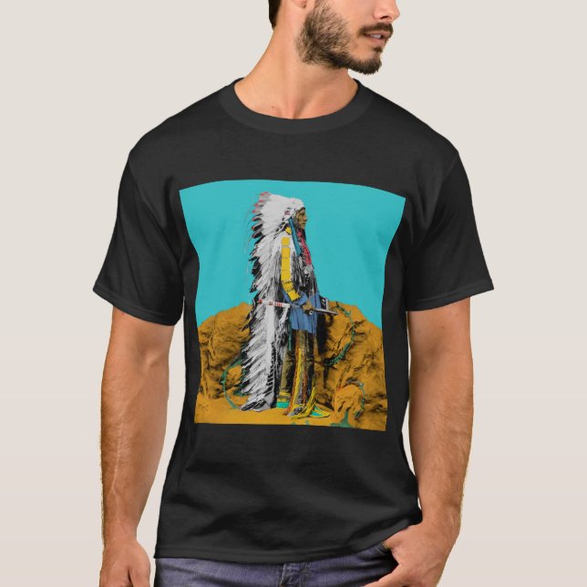 Native American Lakota Sioux T Shirt (Framsida)