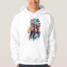 Native American Linwork Tattoo Design Hoodie