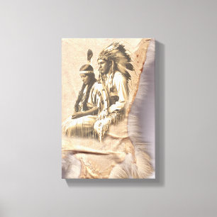 Native American lite Wrapped Canvas