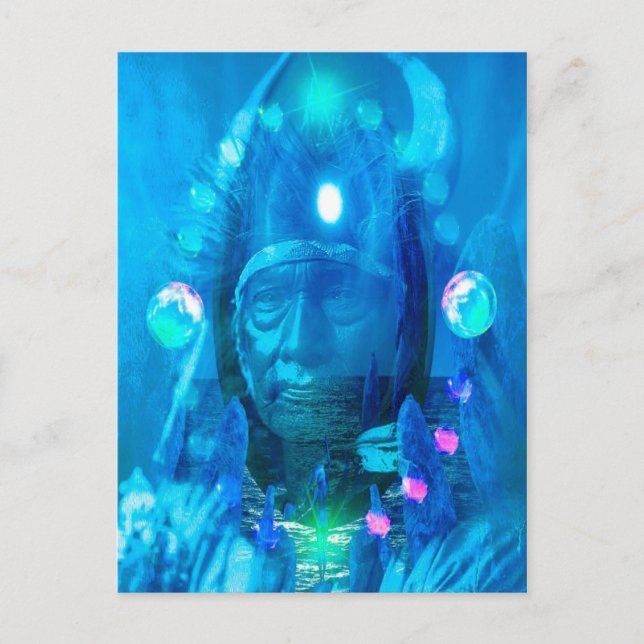 Native American Magician Vykort (Framsida)