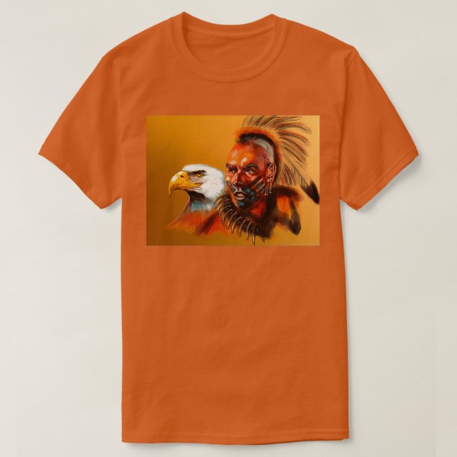 Native american Magua Long T Shirt (Design framsida)