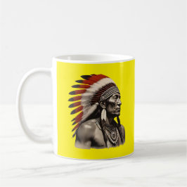 Native American Male - Bold Tribal Artwork Kaffemugg