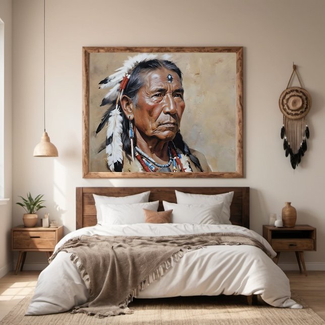 Native American Man Porträtt Poster (Skapare uppladdad)