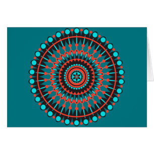 Native American Mandala Hälsningskort