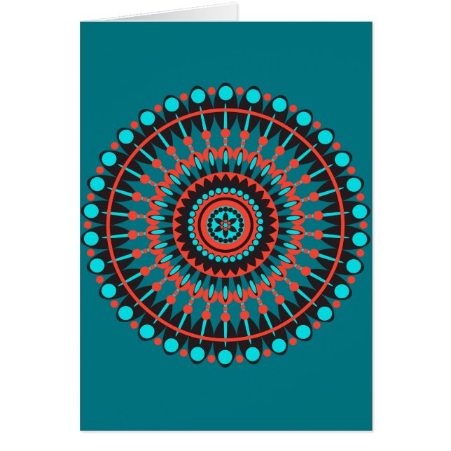 Native American Mandala Hälsningskort (Framsidan)