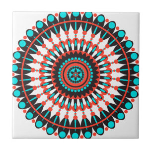 Native American Mandala Kakelplatta