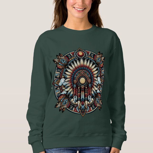 Native American Mandala T Shirt (Framsida)