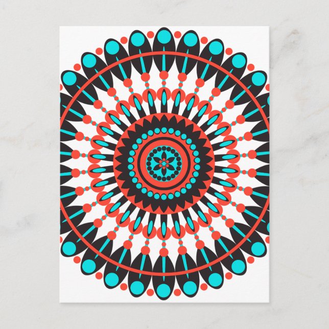 Native American Mandala Vykort (Framsida)