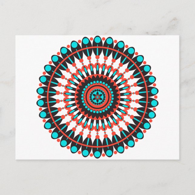 Native American Mandala Vykort (Framsida)