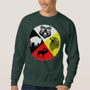 Native American Medicine Wheel Lång Ärmad Tröja