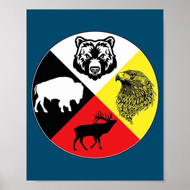 Native American Medicine Wheel Poster (Framsidan)