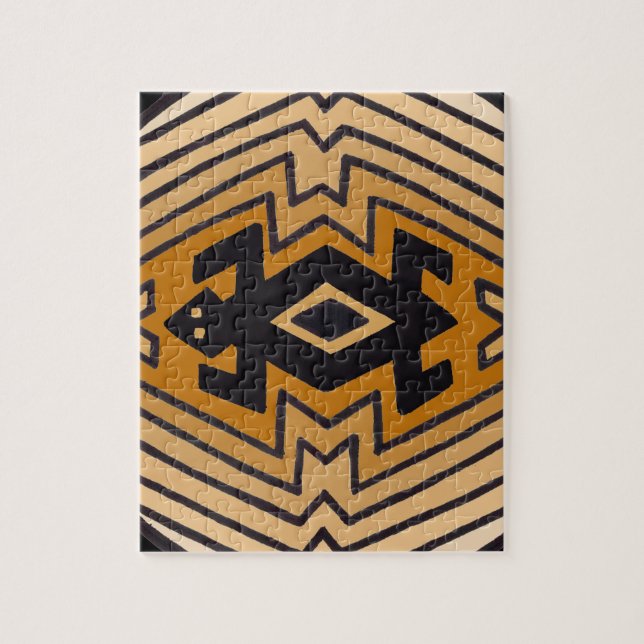 Native American Mimbres Bear Pussel (Vertikal)