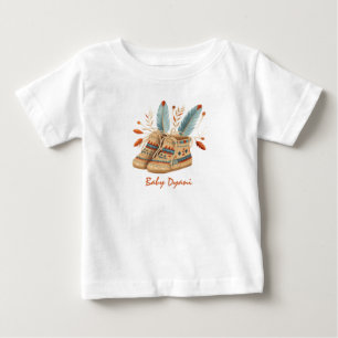 Native American Mocccasins Editable Namn T Shirt
