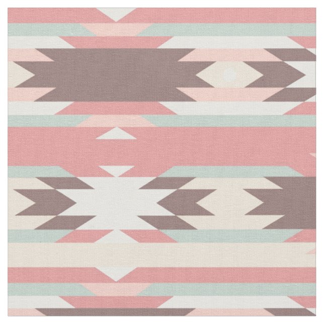 Native American Mönster Fabric Tyg (Närbild)