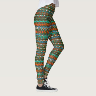 Native American Mönster Leggings