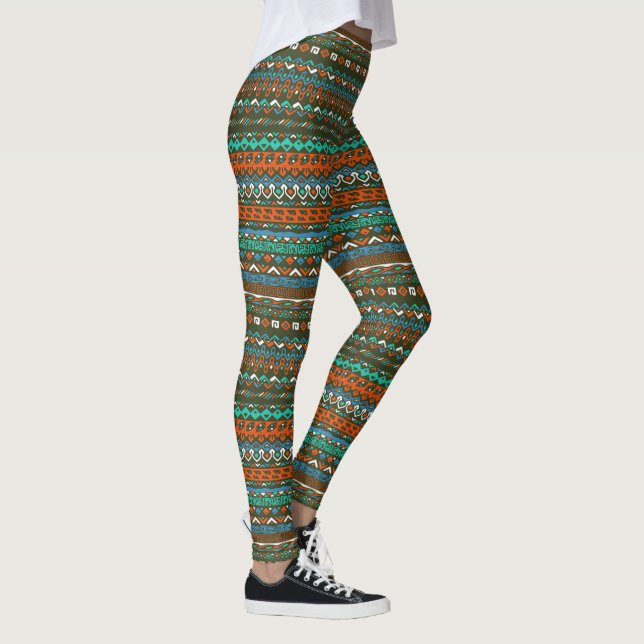 Native American Mönster Leggings (Höger)