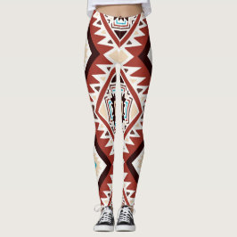 Native American Mönster Leggings