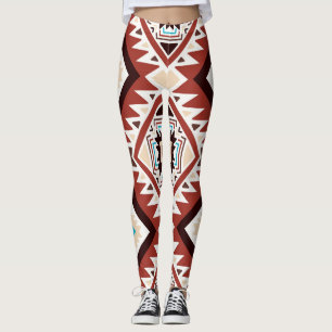 Native American Mönster Leggings