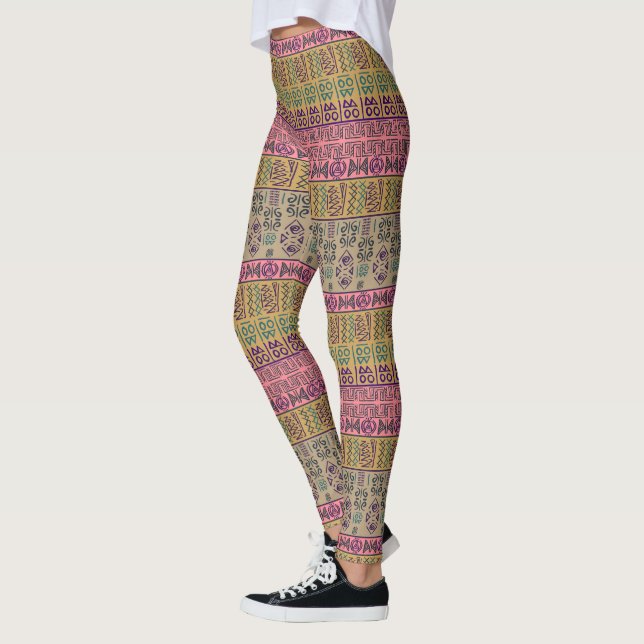 Native American Mönster Leggings (Vänster)
