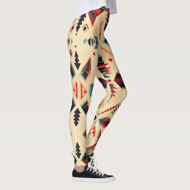 Native American Mönster Leggings (Höger)