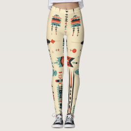 Native American Mönster Leggings