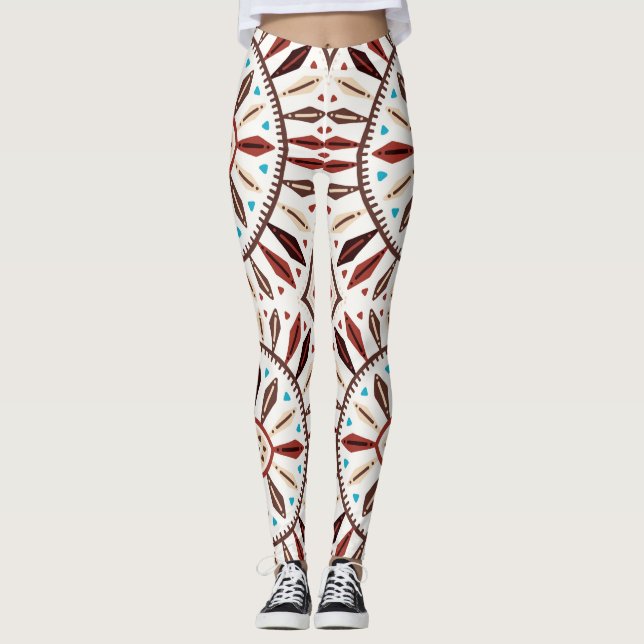 Native American Mönster Leggings (Framsida)