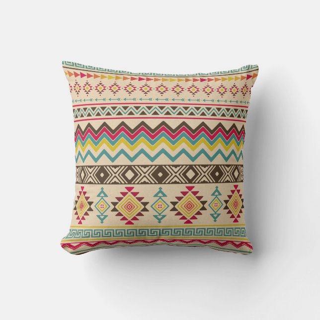 Native American Navajo Pattern Kudde (Framsida)