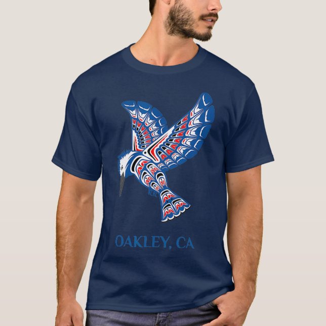 Native American Oakley Kingfisher Bird T Shirt (Framsida)